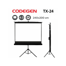 CODEGEN TX-24 Tripod Projeksiyon Perdesi (240x200cm)