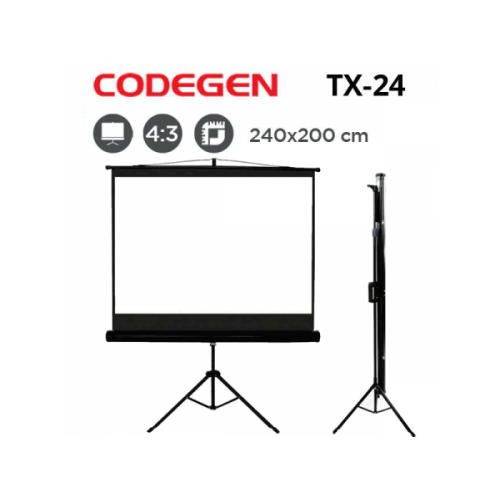 CODEGEN TX-24 Tripod Projeksiyon Perdesi (240x200cm) CODEGEN TX-24 Tripod Projeksiyon Perdesi (240x200cm)