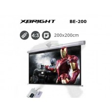 XBRIGHT BE-200 Motorlu Projeksiyon Perdesi (200x200cm)